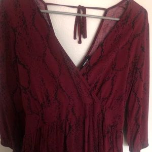 Express Snakeskin Dress w/ Slit